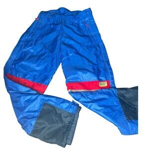 Vintage Nat Lacen Snow Pants Large Dermoflex Thinsulate Full Zip Pockets Blue